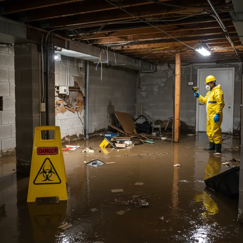 Flooded Basement Electrical Hazard in Del Mar, CA Property